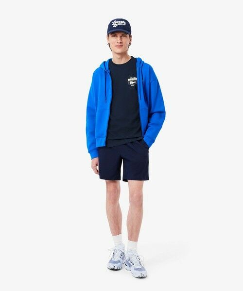 LACOSTE / ラコステ Tシャツ | ローラン・ギャロスコラボ 配色ライン バックプリントTシャツ | 詳細1