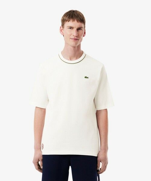 LACOSTE / ラコステ Tシャツ | ローラン・ギャロスコラボ 配色ライン バックプリントTシャツ | 詳細2