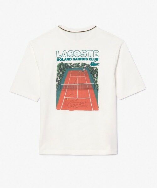 LACOSTE / ラコステ Tシャツ | ローラン・ギャロスコラボ 配色ライン バックプリントTシャツ | 詳細5