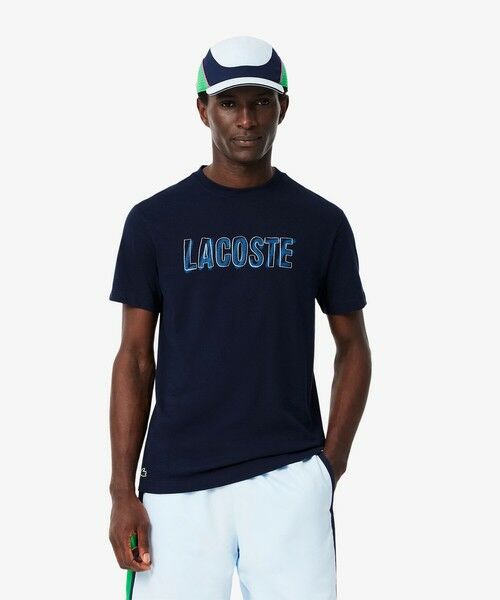 LACOSTE/ラコステ レイヤードネームウルトラドライTシャツ ネイビー 4(日本サイズL) LACOSTE/ラコステ レイヤードネームウルトラドライTシャツ ネイビー 4(日本サイズL)