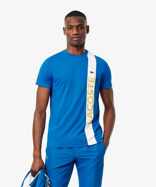 LACOSTE/ラコステ アシンメトリーデザインウルトラドライ鹿の子Tシャツ ブルー 3(日本サイズM) LACOSTE/ラコステ アシンメトリーデザインウルトラドライ鹿の子Tシャツ ブルー 3(日本サイズM)