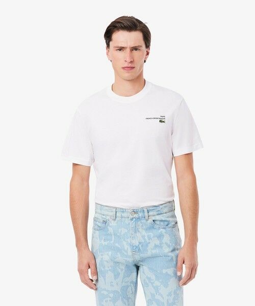LACOSTE/ラコステ オーディエンスバックプリントTシャツ ホワイト 4(日本サイズL) LACOSTE/ラコステ オーディエンスバックプリントTシャツ ホワイト 4(日本サイズL)