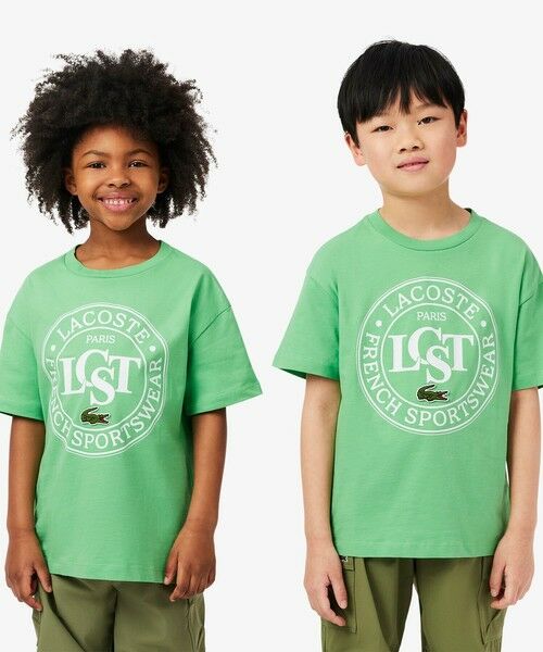 LACOSTE/ラコステ サークルグラフィックキッズTシャツ グリーン 4A(104cm) LACOSTE/ラコステ サークルグラフィックキッズTシャツ グリーン 4A(104cm)
