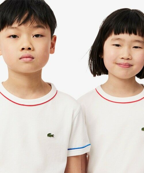 LACOSTE / ラコステ Tシャツ | クレイジーカラーパイピングキッズTシャツ | 詳細1