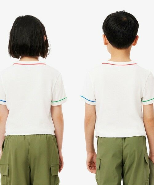 LACOSTE / ラコステ Tシャツ | クレイジーカラーパイピングキッズTシャツ | 詳細2