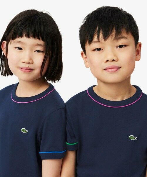 LACOSTE / ラコステ Tシャツ | クレイジーカラーパイピングキッズTシャツ | 詳細7
