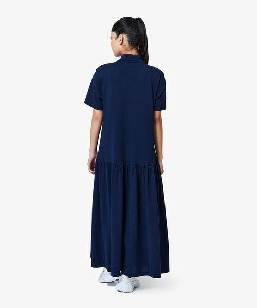 LACOSTE ラコステ　ポロワンピース セール】 オーガニックコットン モノグラムジャカードポロ