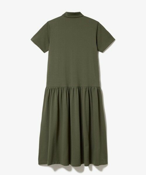 LACOSTE メッシュパネル コットンドレス 36 半袖ワンピース LACOSTE メッシュパネル コットンドレス 36 半袖ワンピース