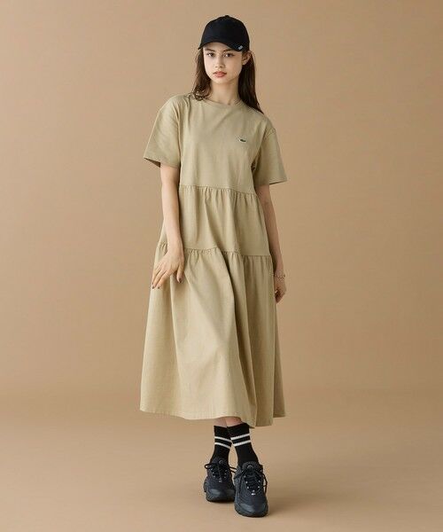 LACOSTE / ラコステ ロング・マキシ丈ワンピース | ティアード切り替え コットンドレス マキシ丈 ワンピース | 詳細5