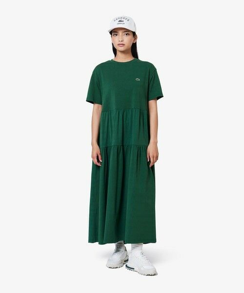 LACOSTE / ラコステ ロング・マキシ丈ワンピース | ティアード切り替え コットンドレス マキシ丈 ワンピース | 詳細10