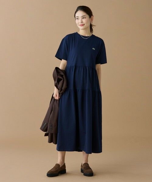 LACOSTE / ラコステ ロング・マキシ丈ワンピース | ティアード切り替え コットンドレス マキシ丈 ワンピース | 詳細15