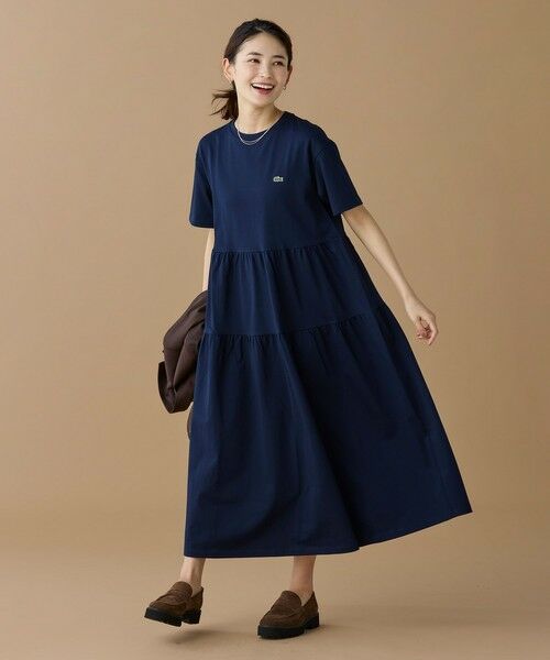 LACOSTE / ラコステ ロング・マキシ丈ワンピース | ティアード切り替え コットンドレス マキシ丈 ワンピース | 詳細16