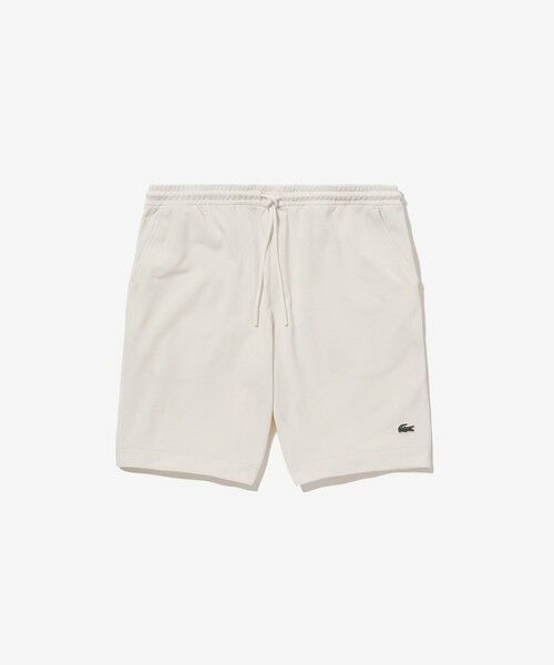 LACOSTE ラコステ ハーフパンツ FR2 ホワイト 白 ラコステ LACOSTE ダブルフェイス鹿の子地ショートパンツ