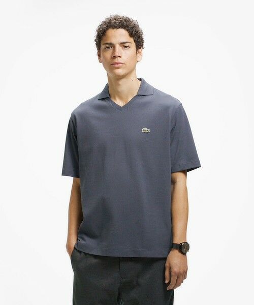 LACOSTE / ラコステ ポロシャツ | L.12.12アレンジ スキッパーネックポロシャツ（ダークアッシュ）