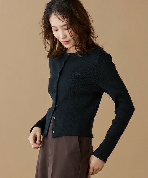 LACOSTE / ラコステ カーディガン・ボレロ | ショート丈 リブジャージカーディガン | 詳細2