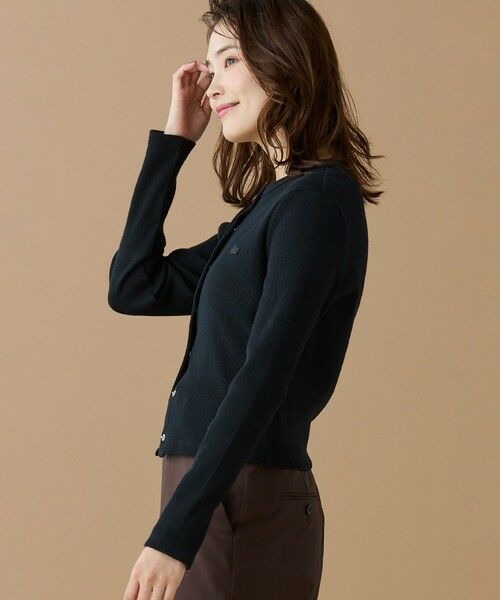 LACOSTE / ラコステ カーディガン・ボレロ | ショート丈 リブジャージカーディガン | 詳細3