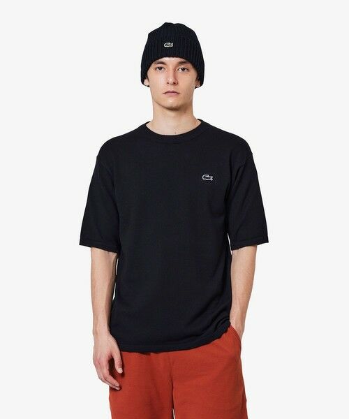 【新品未使用タグ付き】LACOSTE(ラコステ)Tシャツ 水色 セール】 オーバーサイズ サークルグラフィック半袖Tシャツ （T