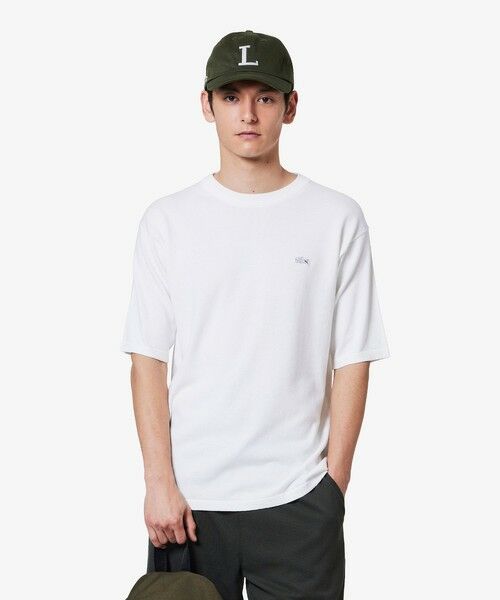 【LACOSTE】ニットTシャツ 3色混合メランジェニットTシャツ TH068J - ラコステ（LACOSTE