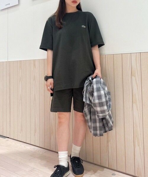 LACOSTE / ラコステ Tシャツ | L.12.12アレンジ ガゼット付き鹿の子地 半袖Tシャツ | 詳細5