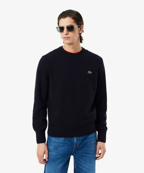 LACOSTE/ラコステ エッセンシャルウールニットセーター ネイビー 2(日本サイズS) LACOSTE/ラコステ エッセンシャルウールニットセーター ネイビー 2(日本サイズS)