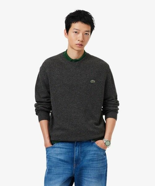 LACOSTE / ラコステ ニット・セーター | エッセンシャルウールニットセーター(ダークグレー)