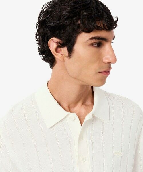 LACOSTE / ラコステ ニット・セーター | ハイゲージリブニットポロシャツ | 詳細1