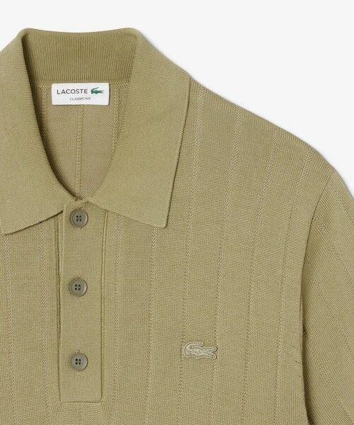 ハイゲージリブニットポロシャツ （ニット・セーター）｜LACOSTE