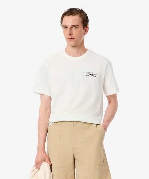 LACOSTE/ラコステ シャンタコバックプリントTシャツ ホワイト 4(日本サイズL) LACOSTE/ラコステ シャンタコバックプリントTシャツ ホワイト 4(日本サイズL)