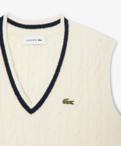 LACOSTE / ラコステ ベスト | ウール×ナイロン エッセンシャル チルデンニットベスト | 詳細4