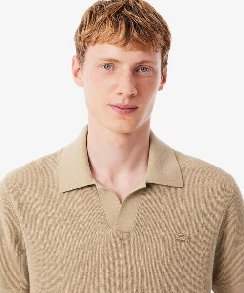 LACOSTE / ラコステ ニット・セーター | オープンカラーワッフルニット | 詳細1