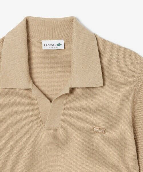 LACOSTE / ラコステ ニット・セーター | オープンカラーワッフルニット | 詳細4