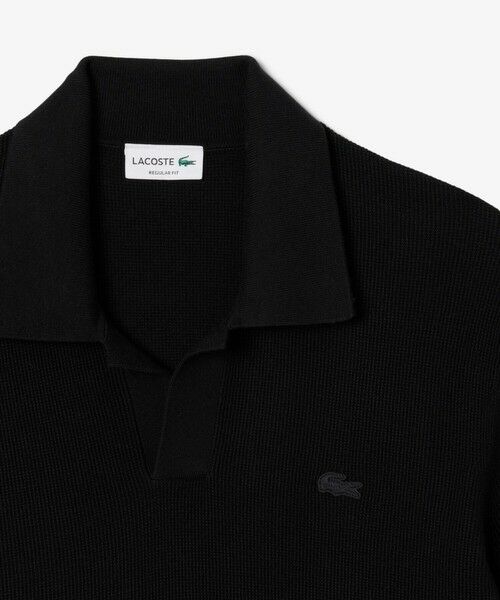 LACOSTE / ラコステ ニット・セーター | オープンカラーワッフルニット | 詳細9