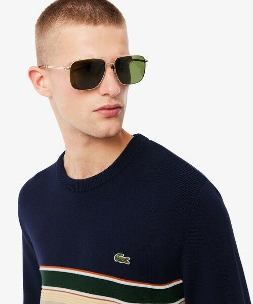 LACOSTE / ラコステ ニット・セーター | フレンチメイドパネルボーダーニット | 詳細1