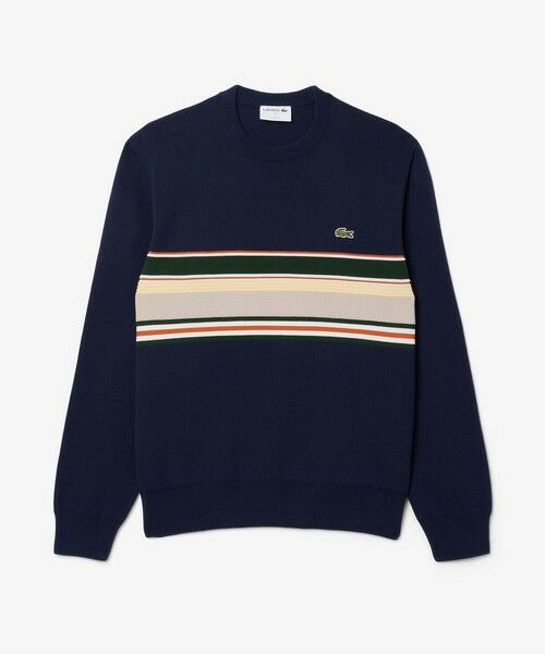 LACOSTE / ラコステ ニット・セーター | フレンチメイドパネルボーダーニット | 詳細3
