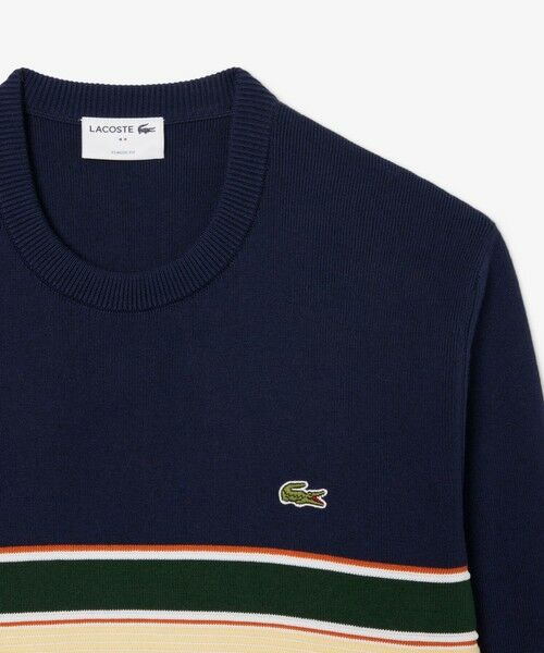 LACOSTE / ラコステ ニット・セーター | フレンチメイドパネルボーダーニット | 詳細4