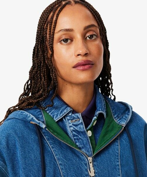 LACOSTE / ラコステ ブルゾン | オーバーサイズデニムアノラックパーカー | 詳細4