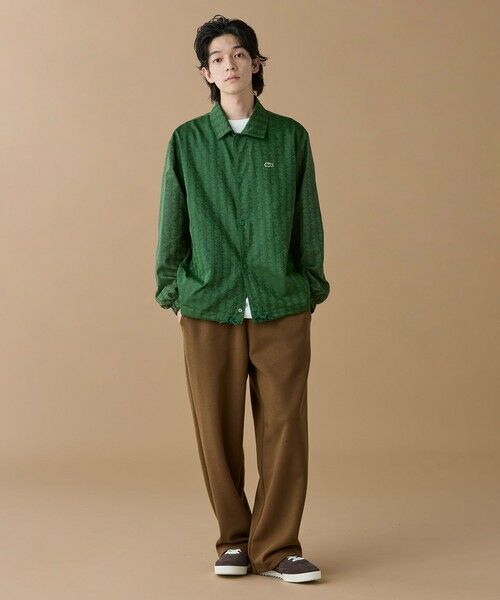 LACOSTE / ラコステ ブルゾン | 撥水 リバーシブルコーチジャケット 無地×総柄 | 詳細7