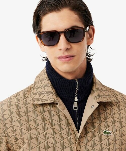 LACOSTE / ラコステ ブルゾン | 撥水 リバーシブルコーチジャケット 無地×総柄 | 詳細12