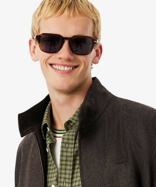 LACOSTE / ラコステ ブルゾン | ウールヘリンボーン ツイード スタンドカラー ハリントンジャケット | 詳細1