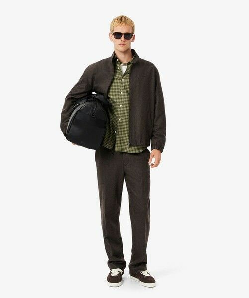 LACOSTE / ラコステ ブルゾン | ウールヘリンボーン ツイード スタンドカラー ハリントンジャケット | 詳細7