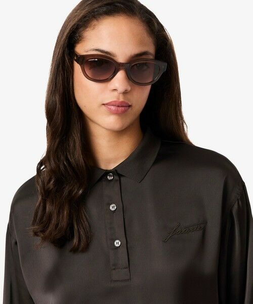 LACOSTE / ラコステ シャツ・ブラウス | オーバーサイズサテンポロシャツ | 詳細7