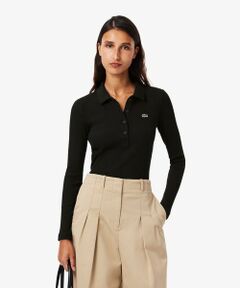 LACOSTE / ラコステ ポロシャツ | スリムフィット ロングスリーブリブニットポロシャツ