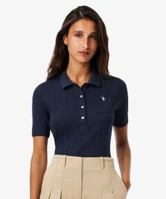 ラコステノースリーブポロシャツ　濃紺 ラコステ LACOSTE ノースリーブポロシャツ （ネイビー