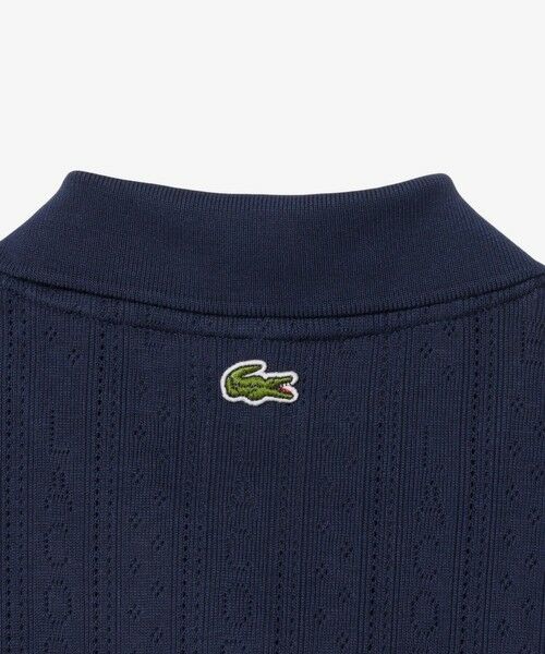 LACOSTE / ラコステ ポロシャツ | レース調 リボン付き ポインテルニット 半袖ポロシャツ | 詳細6