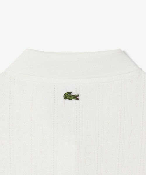 LACOSTE / ラコステ ポロシャツ | レース調 リボン付き ポインテルニット 半袖ポロシャツ | 詳細11
