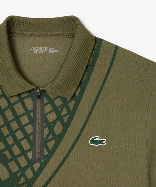 LACOSTE / ラコステ ポロシャツ | アシンメトリーラケットグラフィックウルトラドライポロシャツ | 詳細1