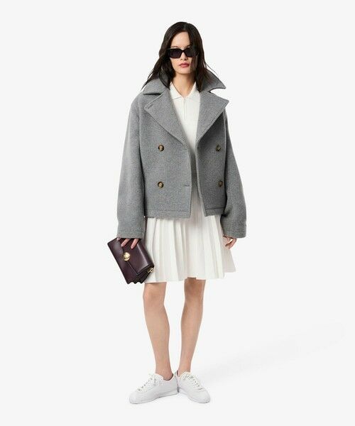 LACOSTE / ラコステ ミニ丈・ひざ丈ワンピース | レーヨン混 ポロカラープリーツドレス / ハーフジップワンピース | 詳細5