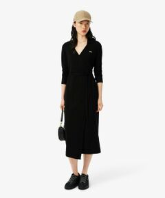 LACOSTE / ラコステ ミニ丈・ひざ丈ワンピース | ポロシャツディテールラップドレス
