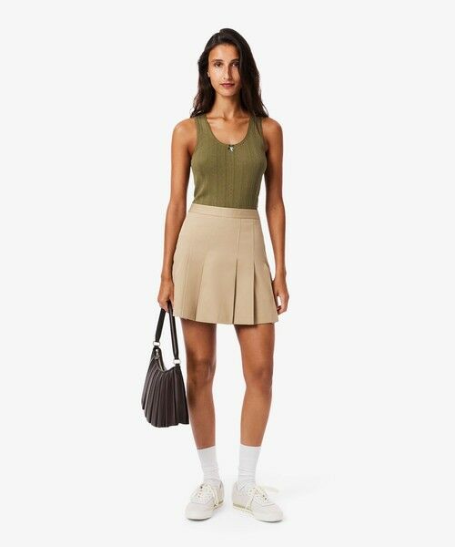 LACOSTE / ラコステ ロング・マキシ丈スカート | ストレッチコットンプリーツスカート | 詳細1