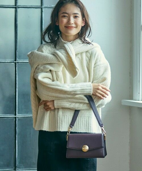 LACOSTE / ラコステ ショルダーバッグ | テニスブリス レザーミディアムショルダーバッグ ダブルストラップ 2WAY | 詳細14